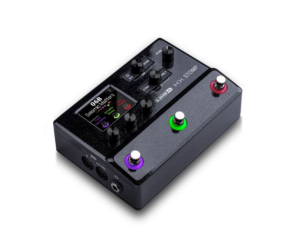 Line 6 HX Stomp pedal — color display and footswitches