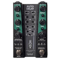Gamechanger Audio Auto Delay pedal in black with green accents, top view