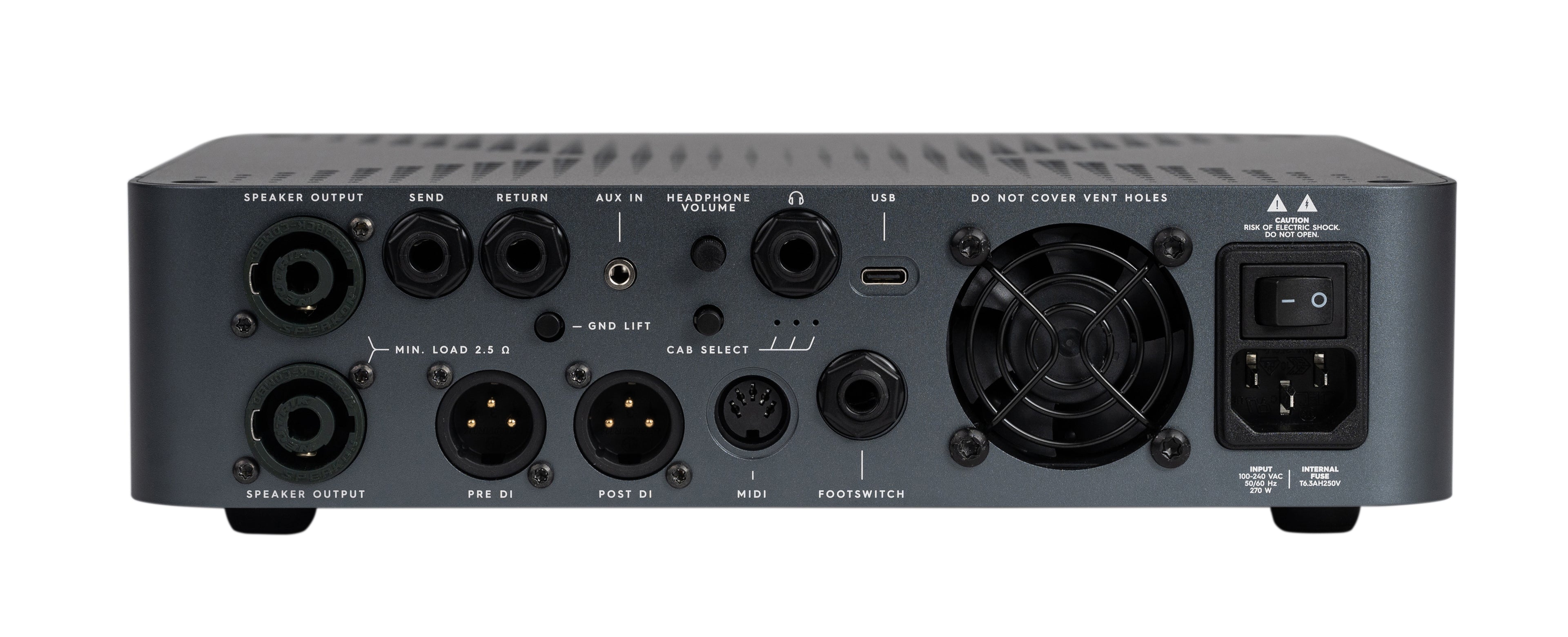 Darkglass Microtubes X 900 bass amp head - rear panel connections