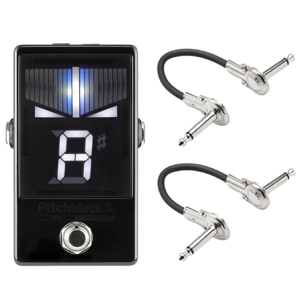 Korg Pitchblack X tuner pedal — black enclosure display close-up