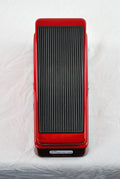 Xotic XW-2 Wah Candy Apple Red used mint — top-down view showing serial number