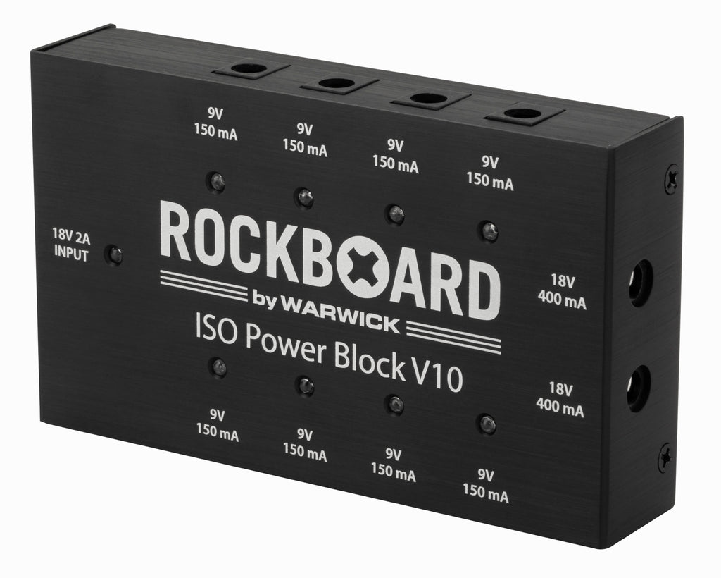 RockBoard ISO Power Block V10 pedal power supply - included cables and adapter