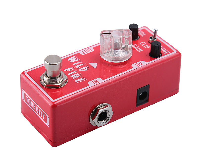 Tone City Wild Fire distortion pedal — side view