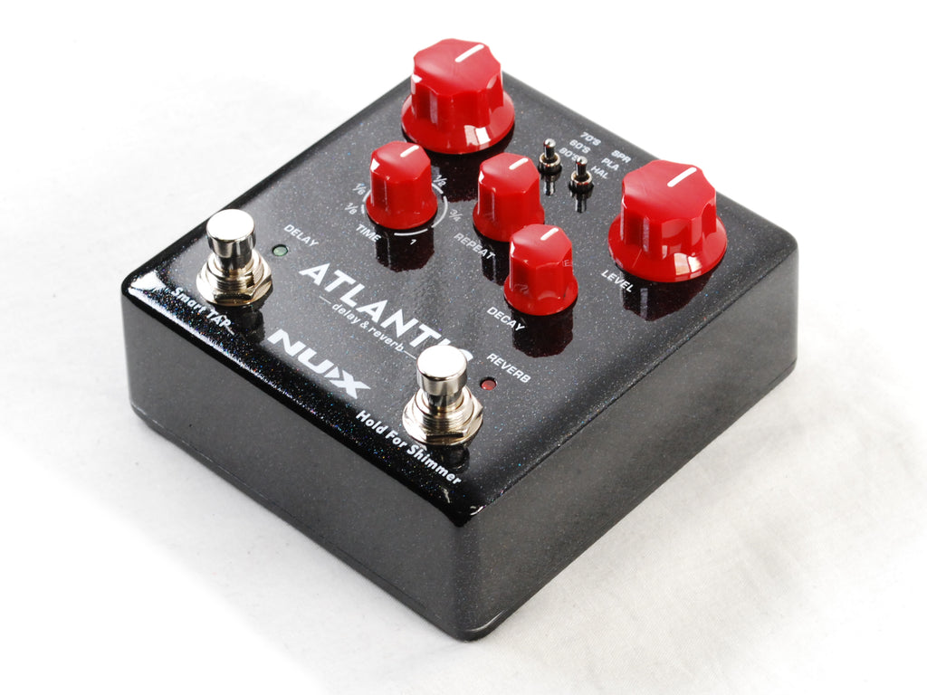 Used NUX NDR-5 Atlantic delay & reverb pedal — rear jacks view