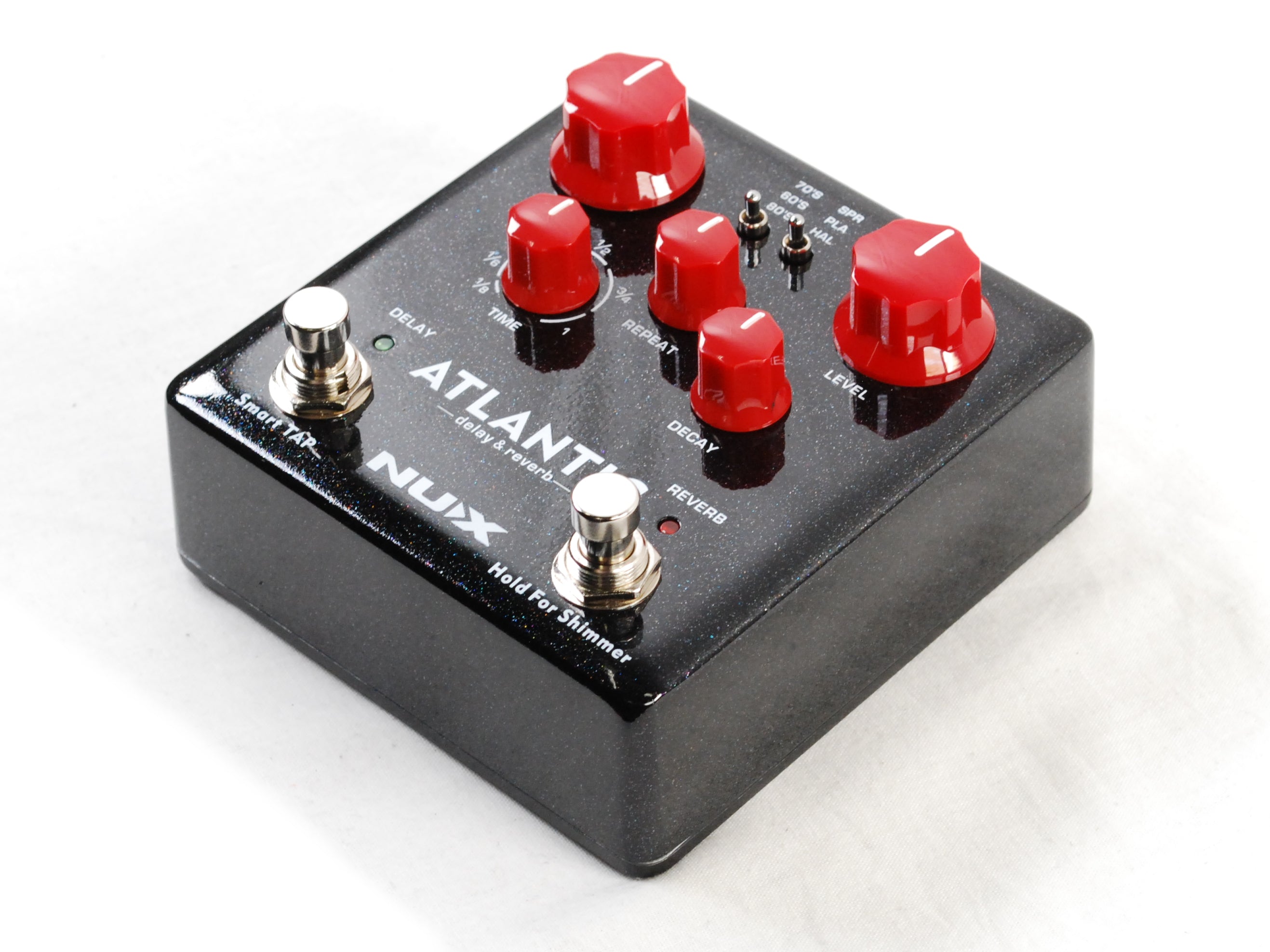 Used NUX NDR-5 Atlantic delay & reverb pedal — rear jacks view