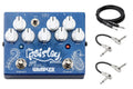 Wampler Brad Paisley Drive Deluxe Overdrive Pedal - Blue, with patch cables and instrument cable