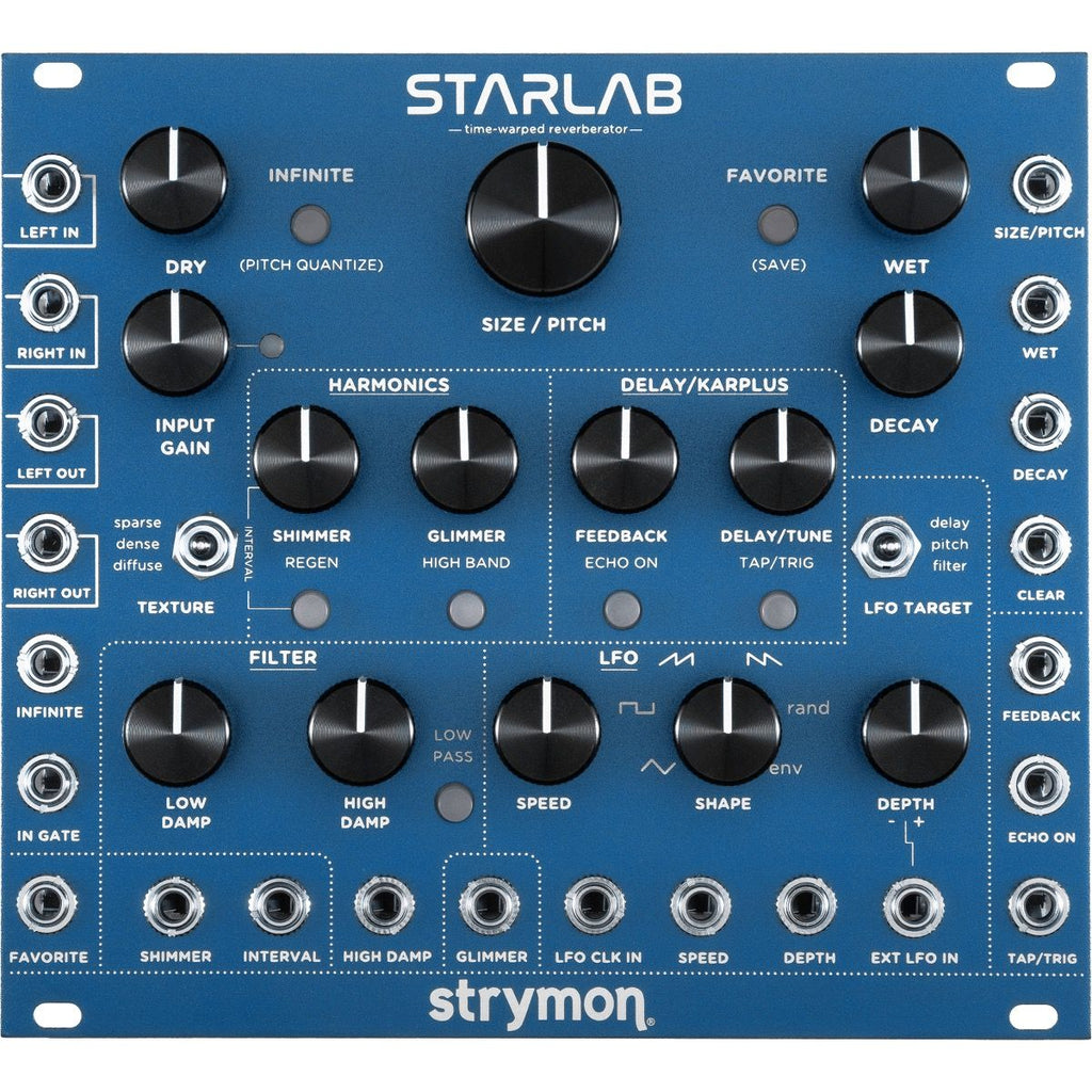 Strymon StarLab reverb Eurorack module — front faceplate