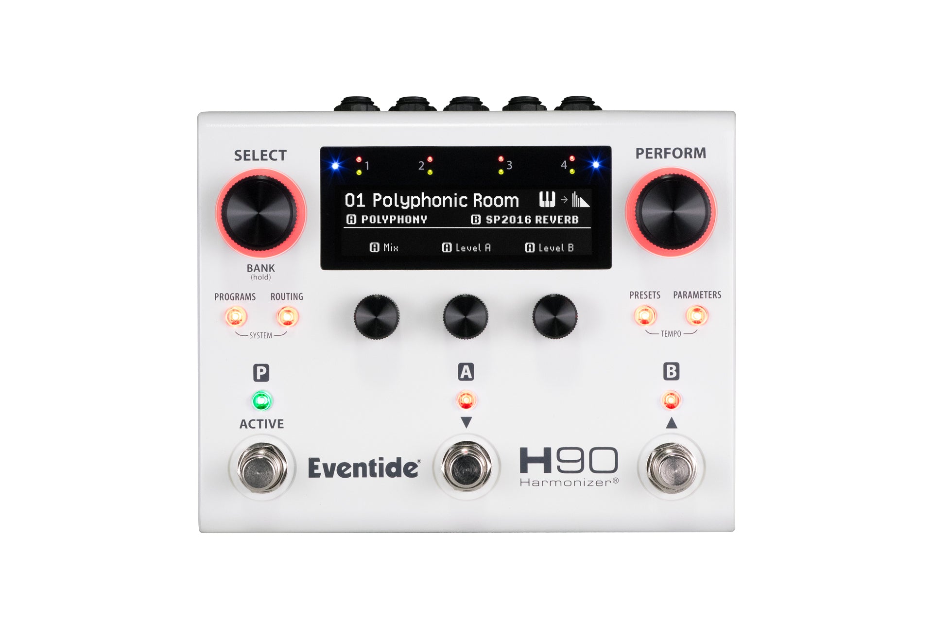 Eventide H90 Harmonizer pedal front panel controls detail