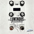 Used Alexander Luminous phaseshifter pedal — white, top view