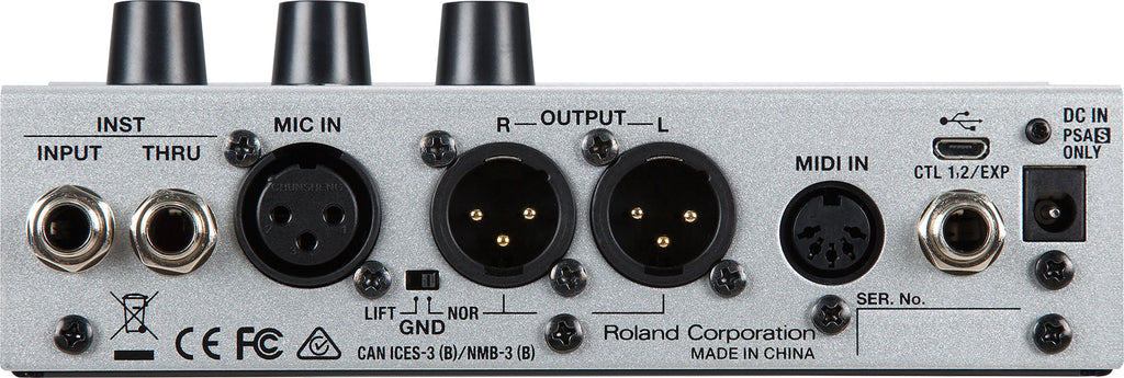 Boss VE-500 Vocal Performer pedal side view