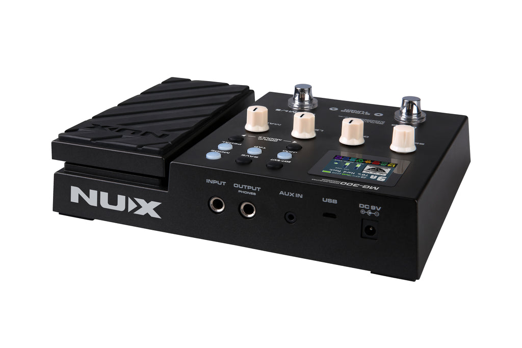 NUX MG-300 modeling guitar processor — packaging and accessories view