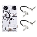 JAM Pedals Seagull cocked wah pedal in white with two patch cables