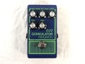 Used DOD Gonkulator ring modulator pedal — blue and green enclosure top view