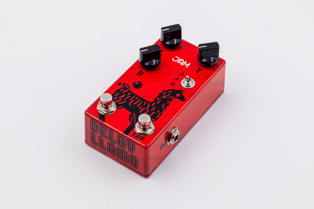 JAM Pedals Delay Llama mk.3 delay pedal — side jacks detail
