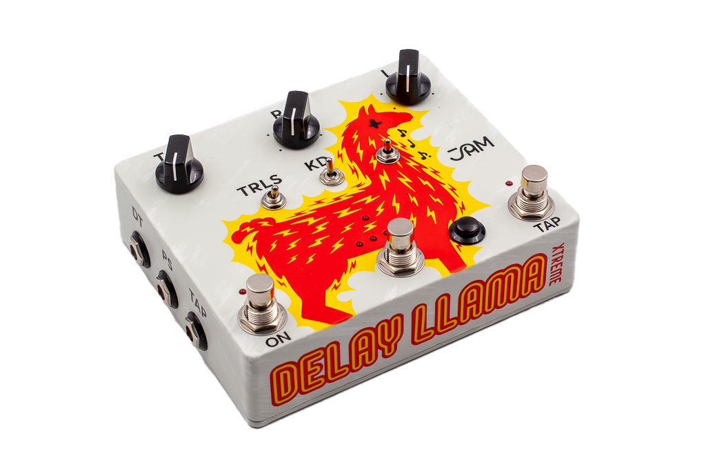 JAM Pedals Delay Llama Xtreme delay pedal - top graphic detail
