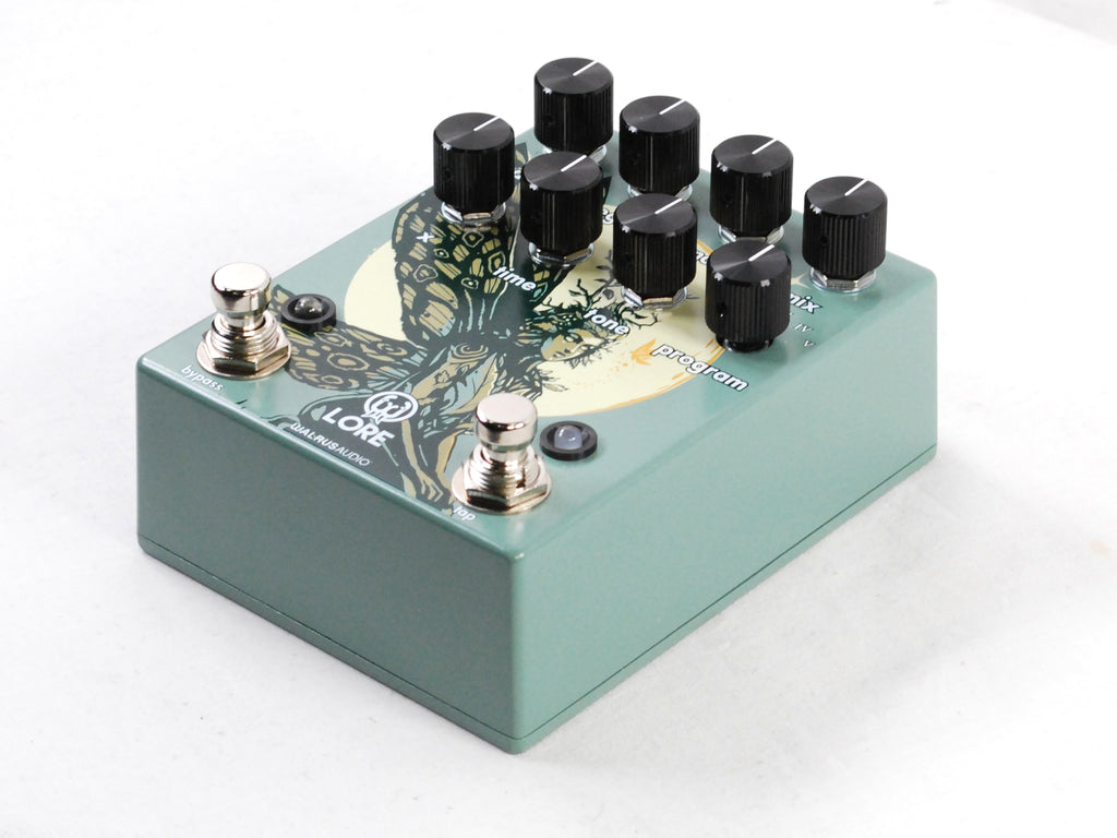Walrus Audio Lore used - knob detail: feedback, regen, mod, mix, x, time, tone, program