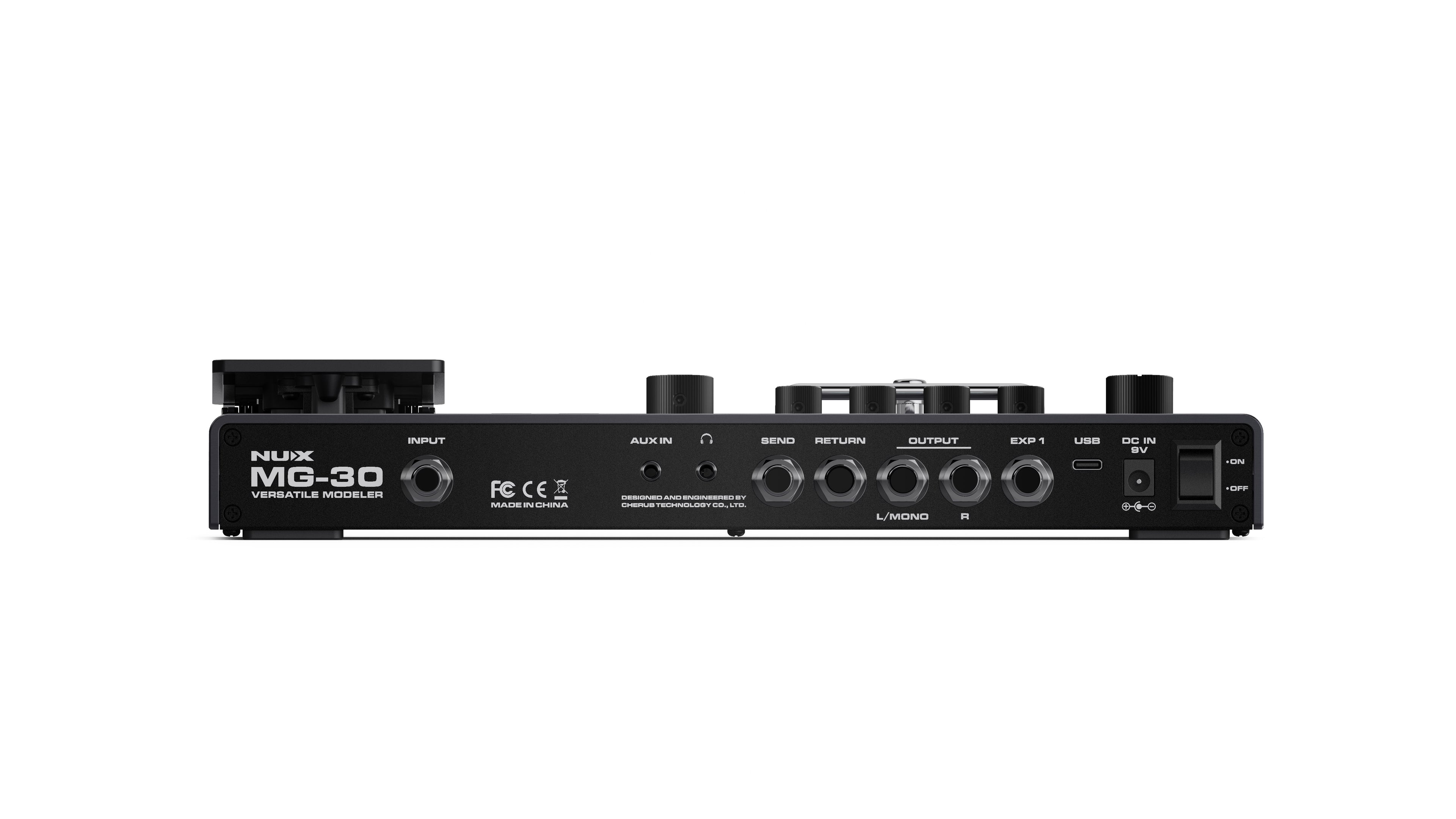 NUX MG-30 Versatile Modeler processor — rear I/O panel