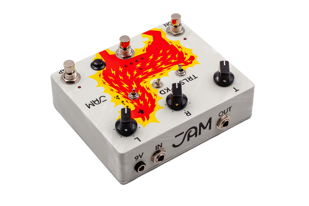 JAM Pedals Delay Llama Xtreme delay pedal - jacks view