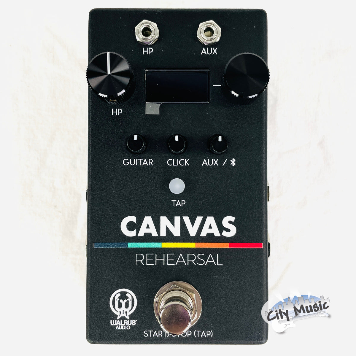Used Walrus Audio Canvas Rehearsal headphone amp pedal — black unit front