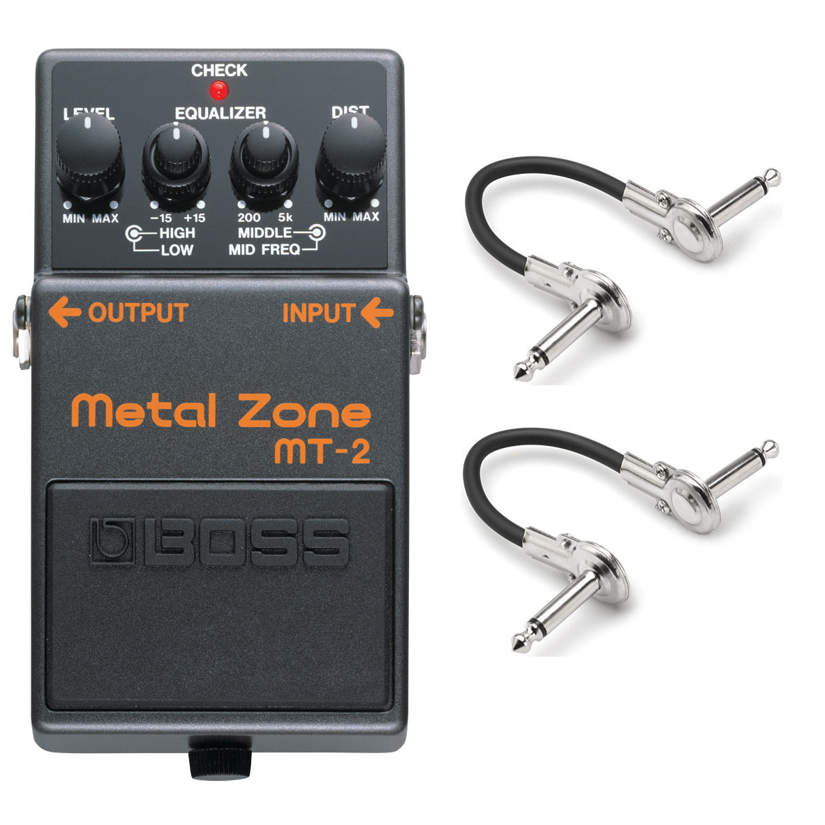 Boss MT-2 Metal Zone distortion guitar pedal — black enclosure