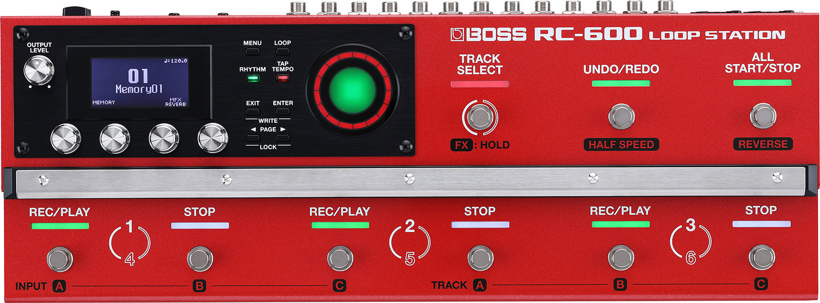 Boss RC-600 Loop Station pedal — angled view