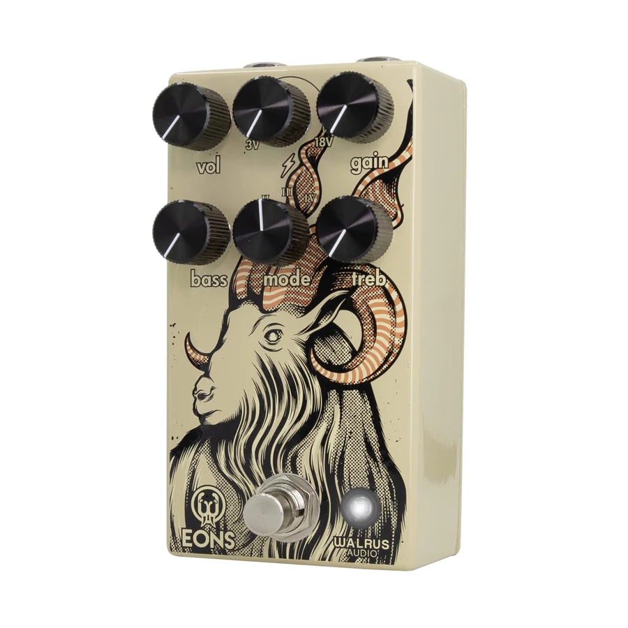 Walrus Audio Eons fuzz pedal — side profile showing jacks