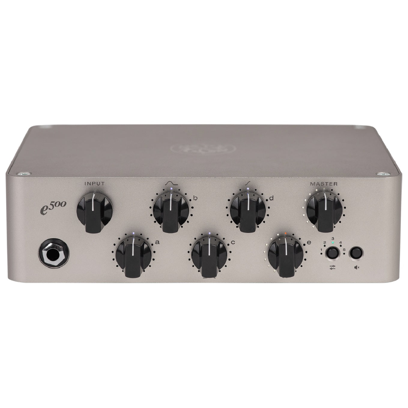 Darkglass Exponent 500 bass amp head — angled front view