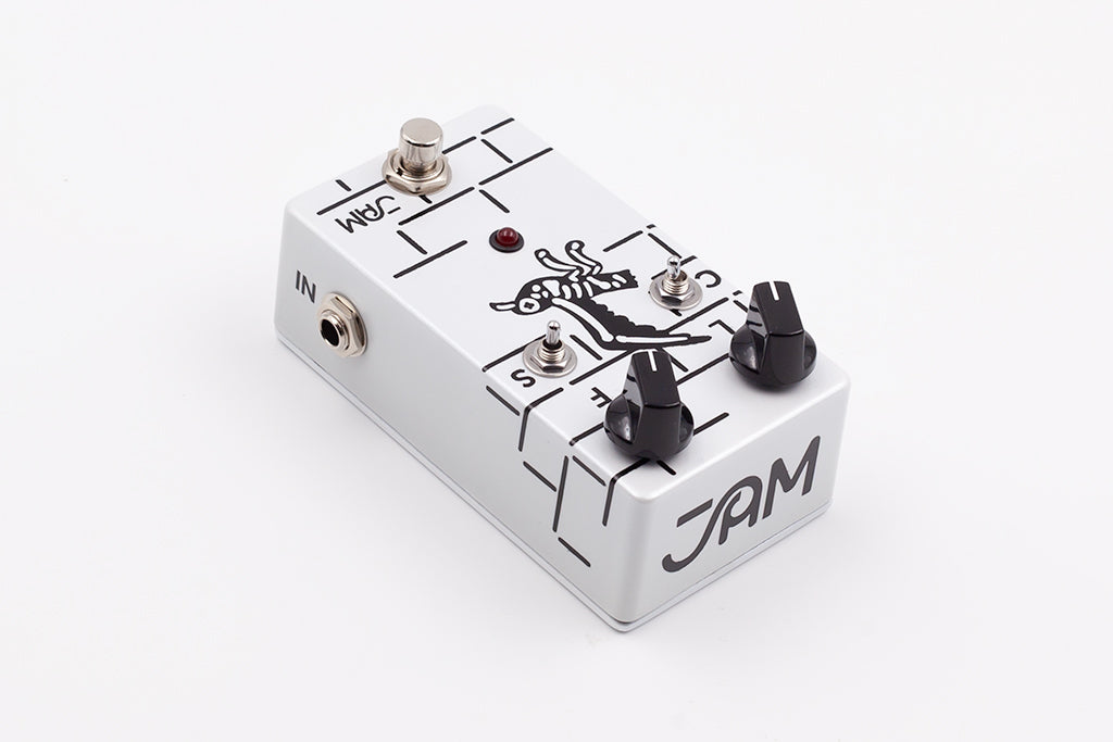 JAM Pedals Seagull Cocked Wah white guitar pedal — rear view