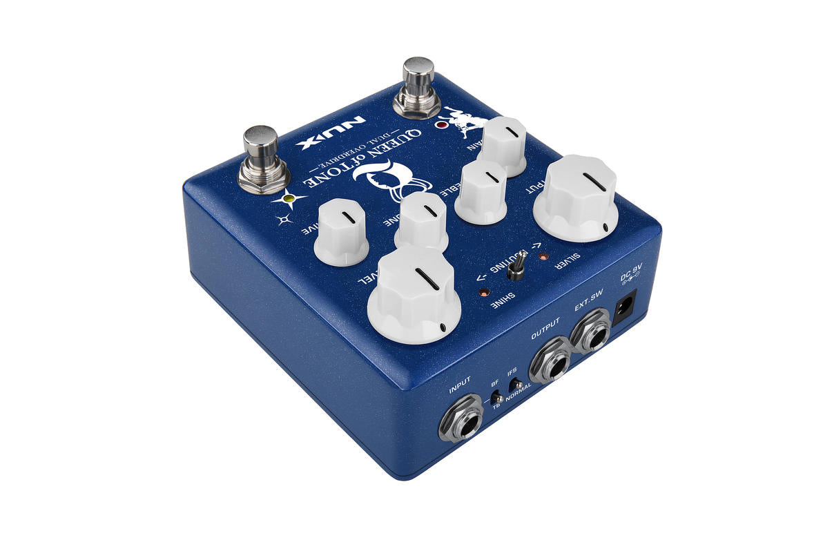 NUX NDO-6 Queen of Tone pedal — rear panel toggle switches