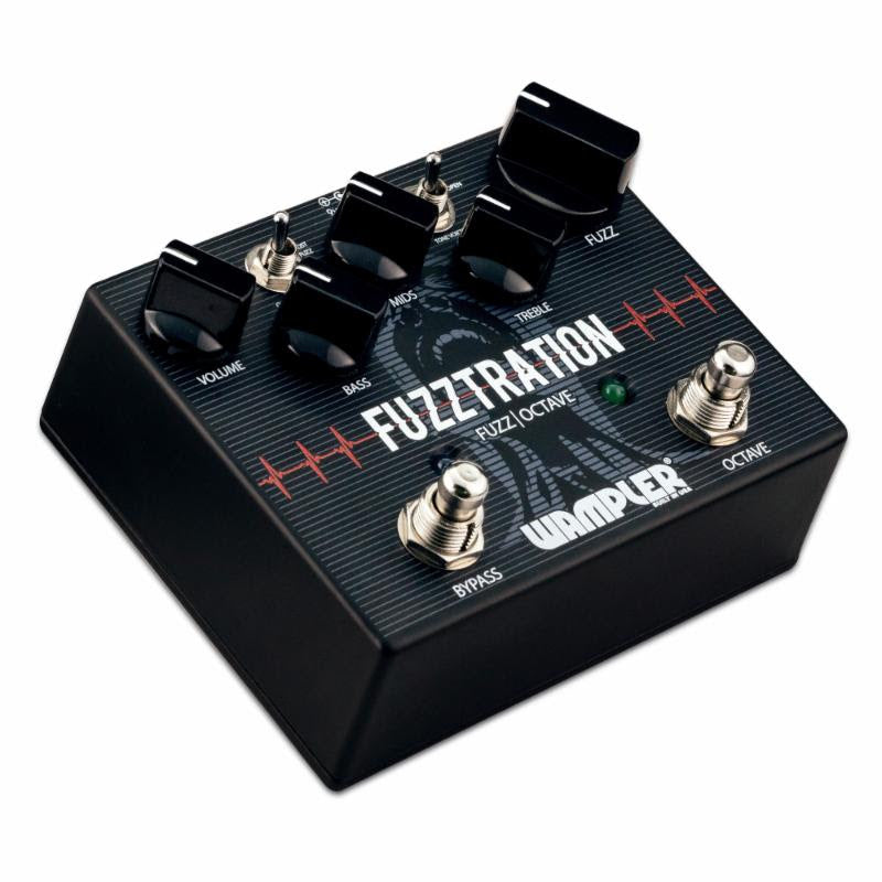 Wampler Fuzztration fuzz and octave pedal — footswitches close-up