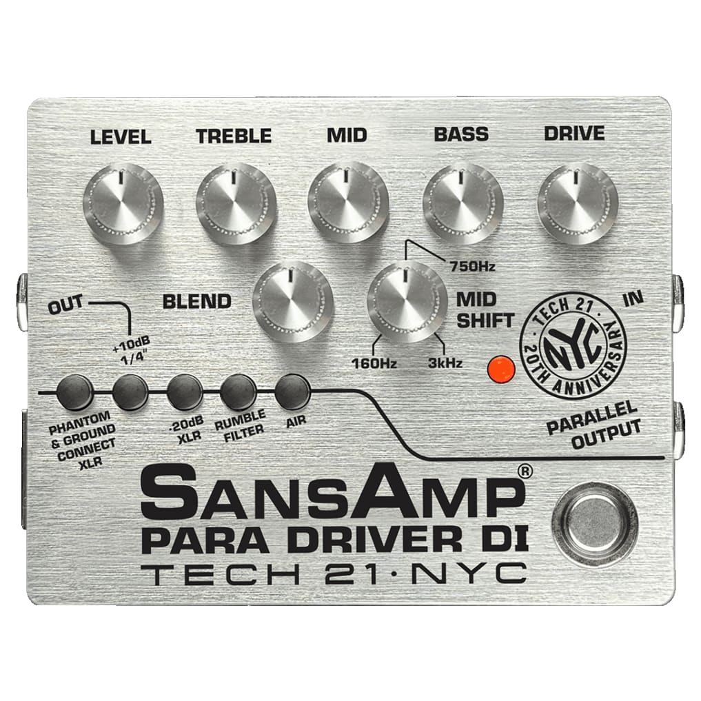 Tech 21 SansAmp Para Driver DI 20th Anniversary — silver top