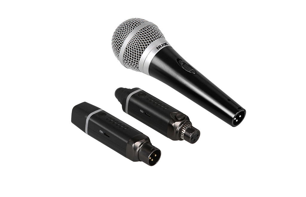 NUX B-3 Plus wireless mic system with included cables and adapters