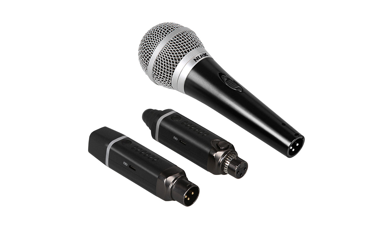 NUX B-3 Plus wireless mic system with included cables and adapters