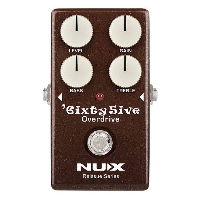 NUX 6ixty5ive Overdrive pedal — brown enclosure front view