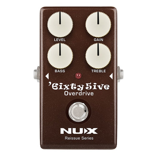 NUX 6ixty5ive Overdrive pedal — brown enclosure front view