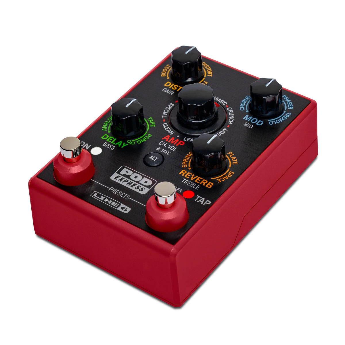 Line 6 POD Express Guitar — rear panel input and output jacks