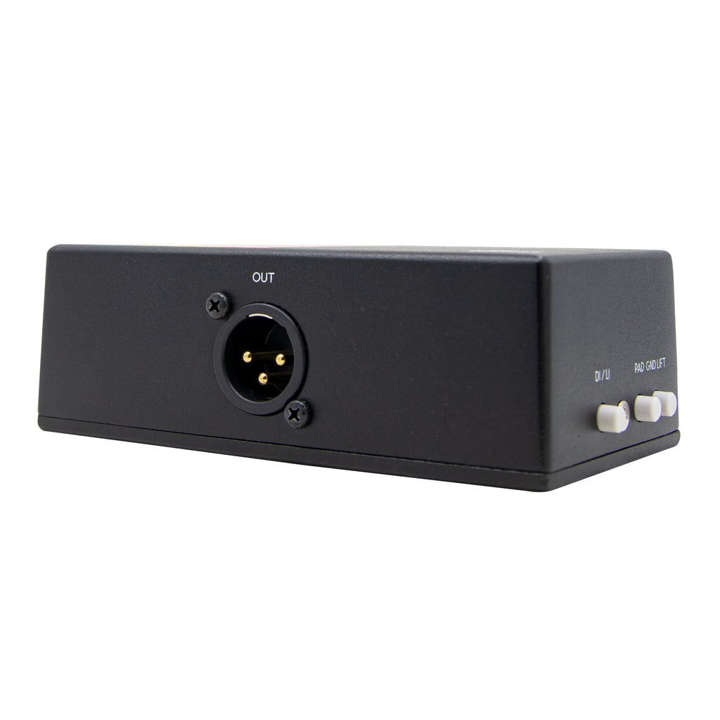 Walrus Audio Canvas Mono DI box — black enclosure overhead view