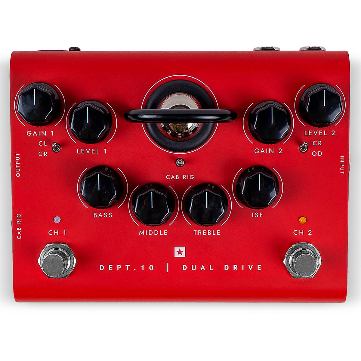 Blackstar Dept. 10 Dual Drive overdrive pedal top control panel