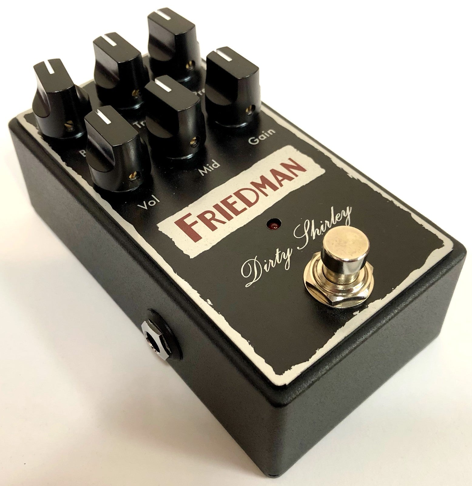 Friedman Dirty Shirley overdrive pedal — angled view