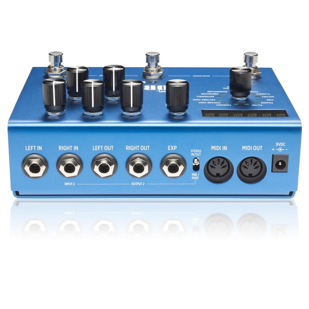 Strymon Mobius modulation pedal — rear jacks and connections