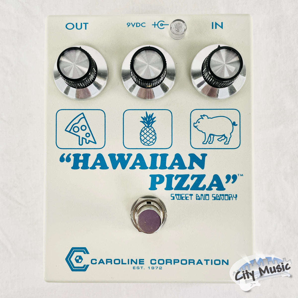 Used Caroline Guitar Company Hawaiian Pizza Fuzz Guitar Effects Pedal ♫