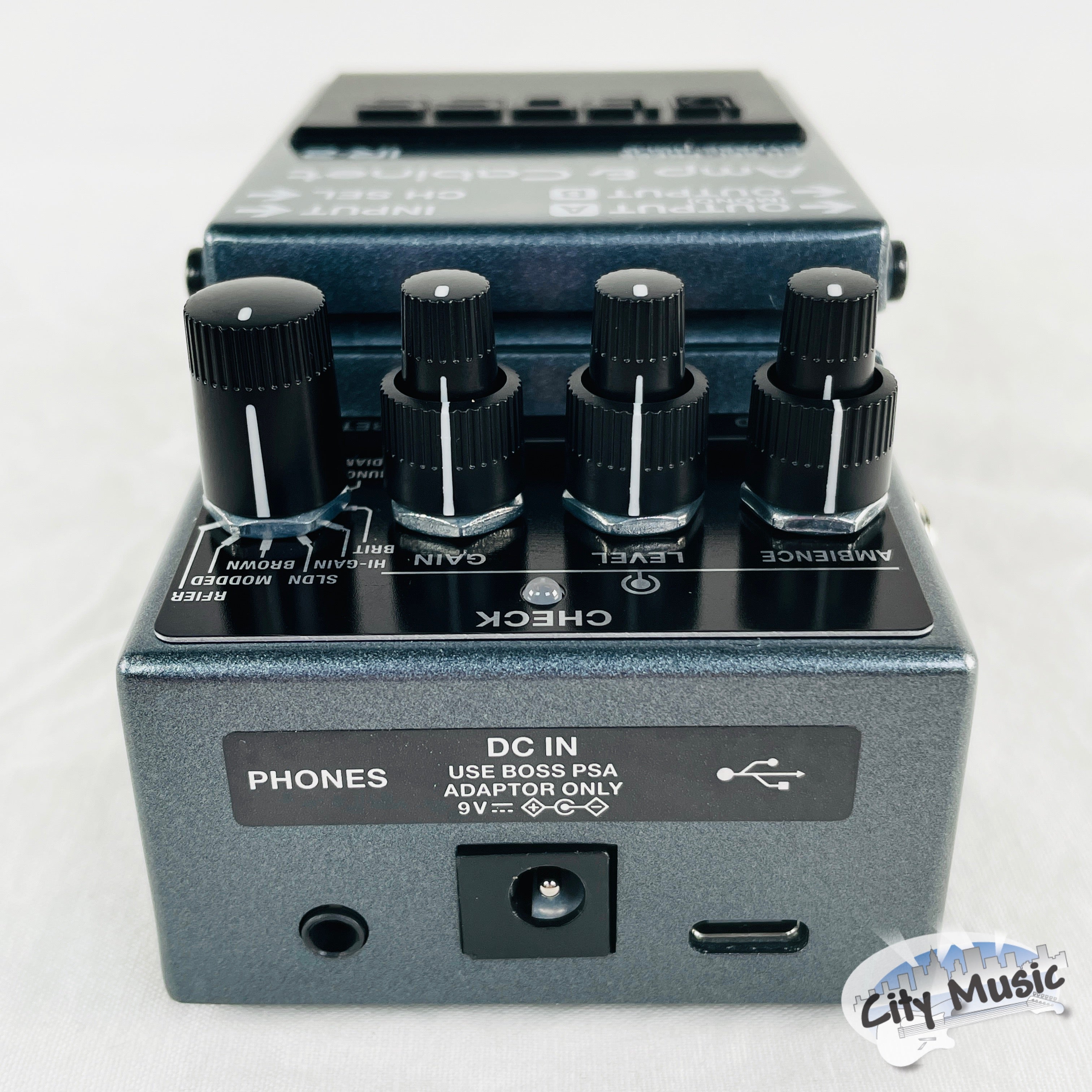 Boss IR-2 Amp & Cabinet pedal — underside view