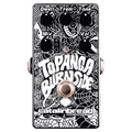 Catalinbread Topanga Burnside reverb tremolo pedal — black enclosure with white Tomo77 artwork, top view