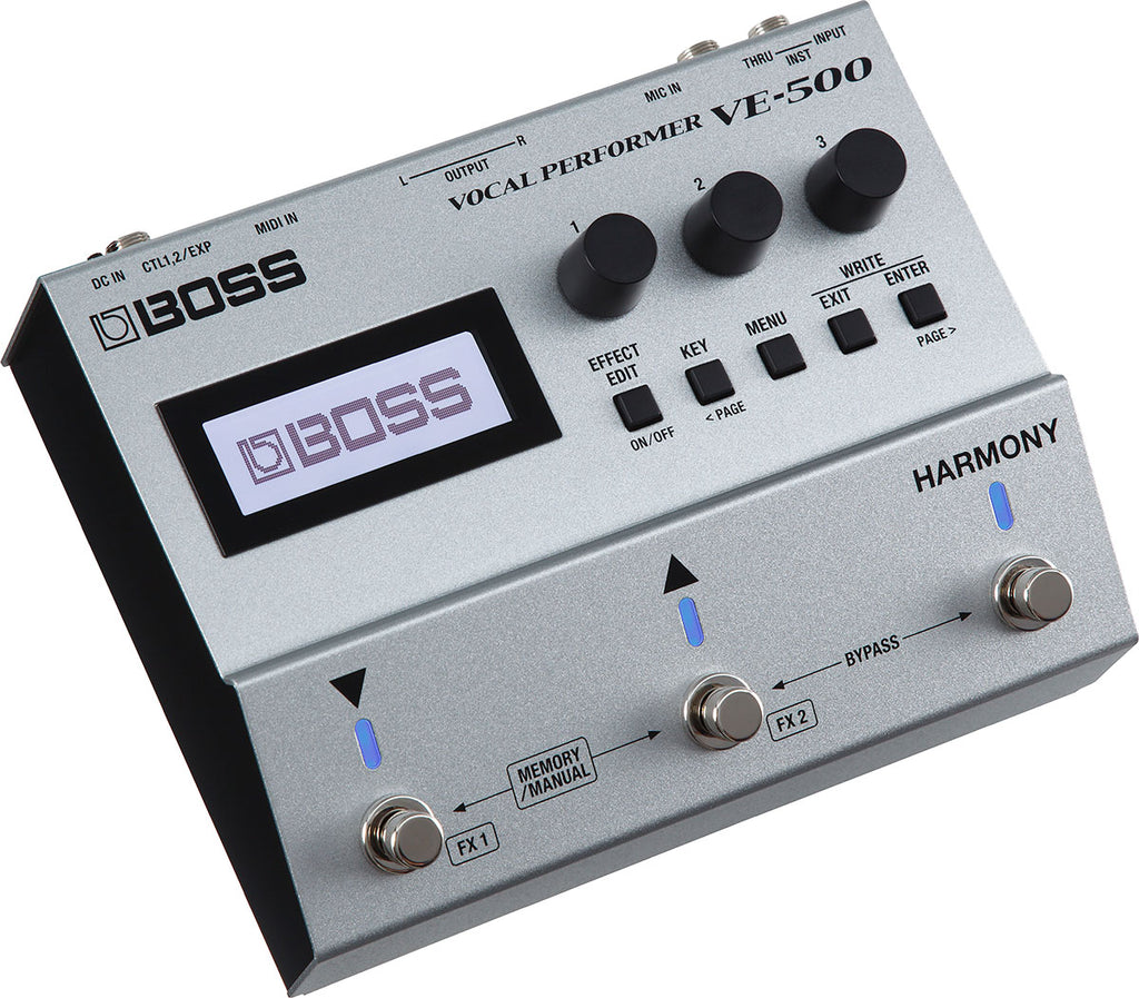 Boss VE-500 Vocal Performer pedal rear connections