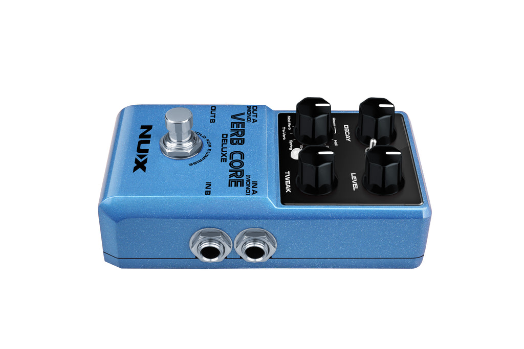 NUX Verb Core Deluxe reverb pedal — side view