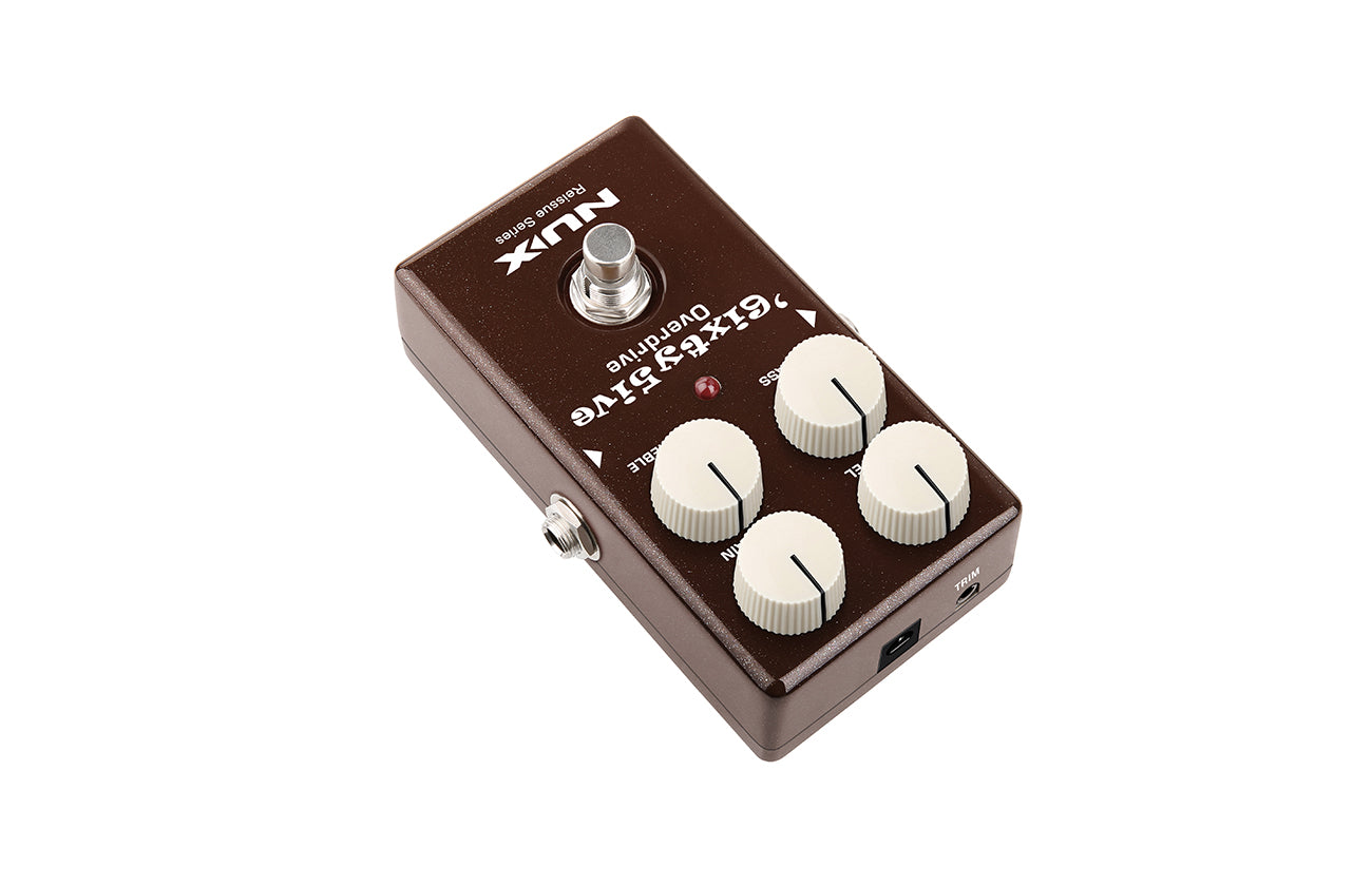 NUX 6ixty5ive Overdrive pedal — rear panel