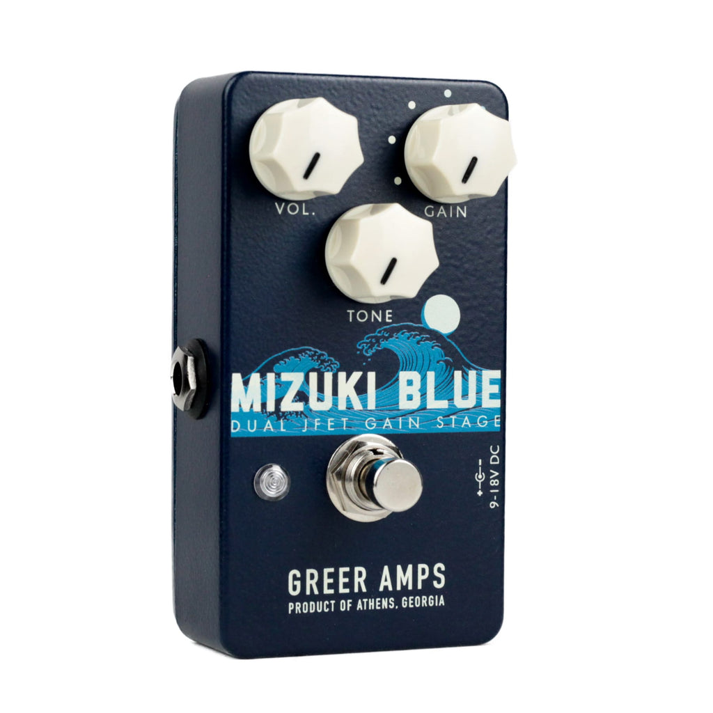 New Greer Amps Mizuki Blue Dual JFET Gain Stage Overdrive Guitar Effects Pedal