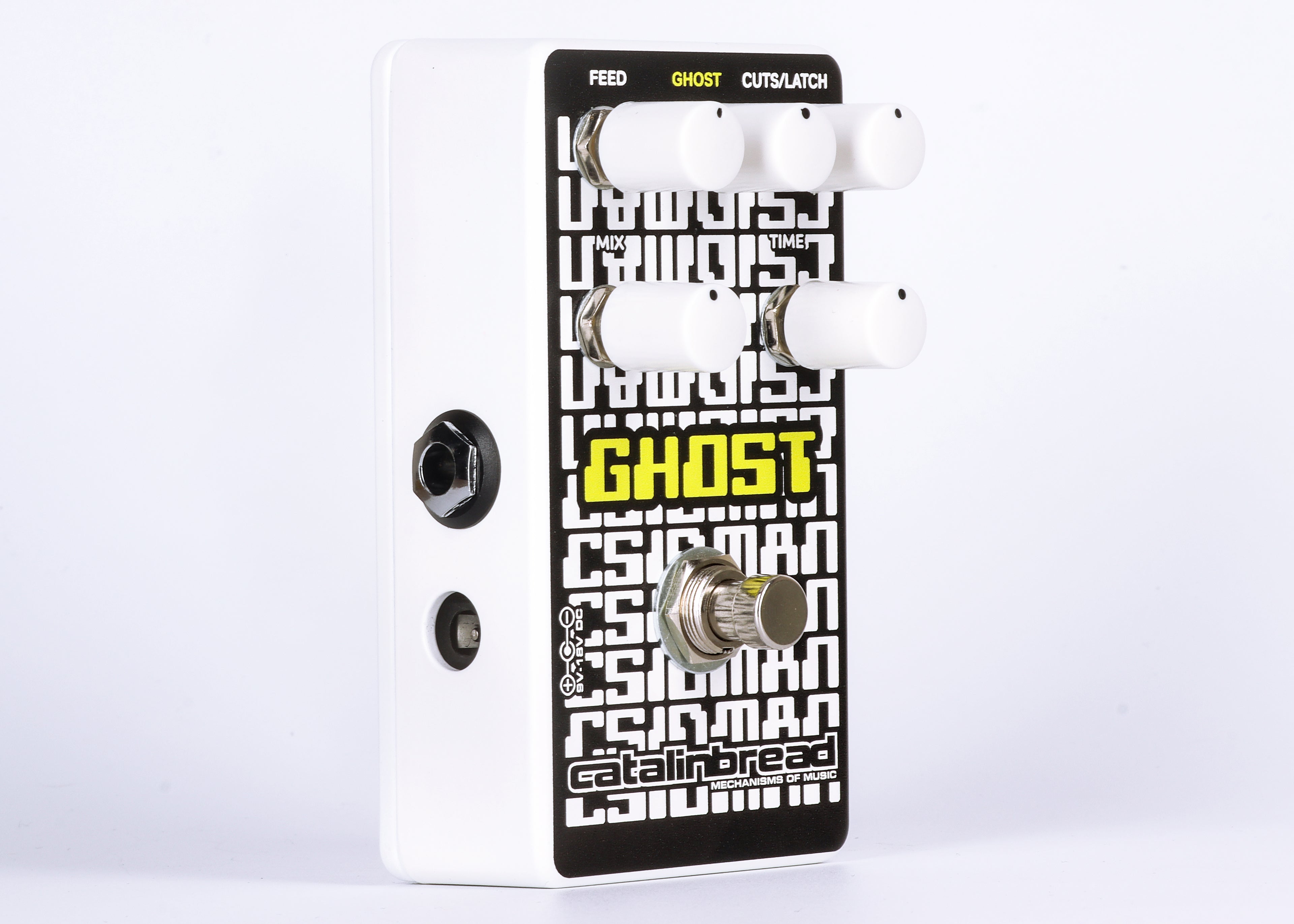Catalinbread CSIDMAN Ghost glitch delay pedal — opposite side view showing output jack