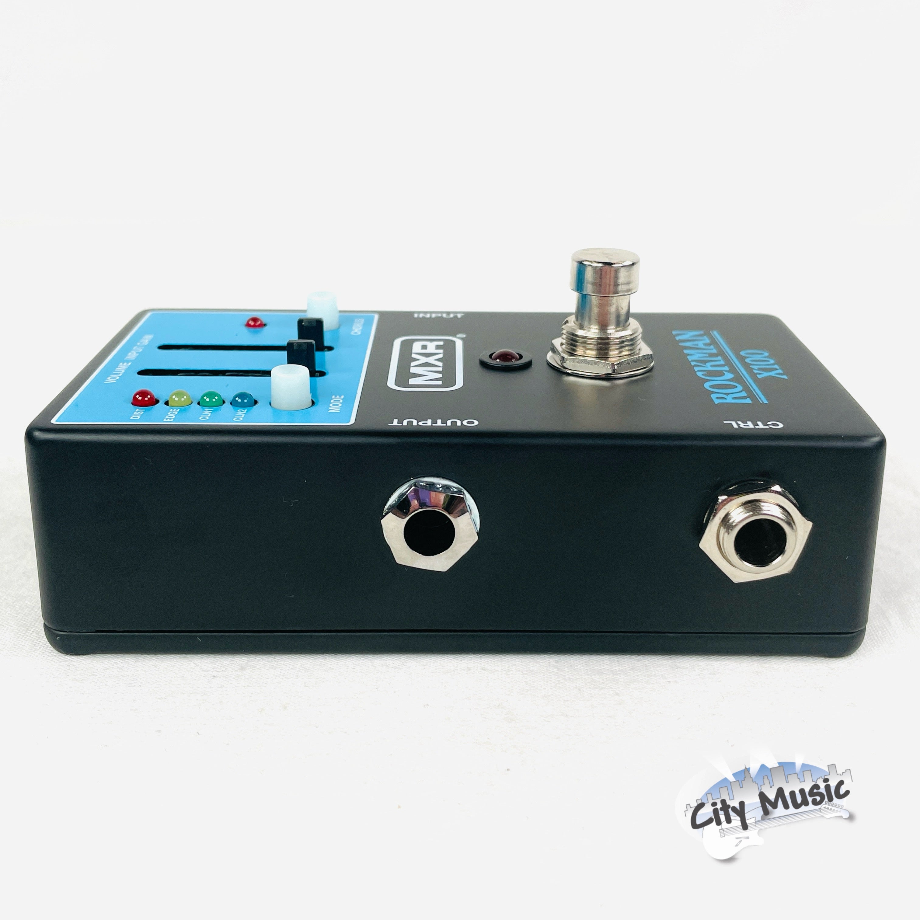 Used MXR MX100 Rockman X100 tone processor pedal — rear and packaging