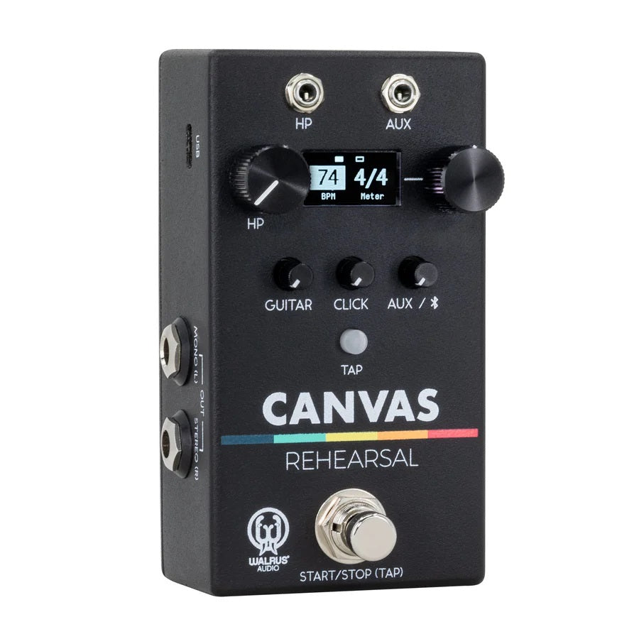 Walrus Audio Canvas Rehearsal headphone amp pedal — top input jacks